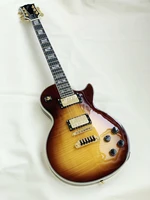 limited time sale lp electric guitar burst one piece body and neck glossy ebony fingerboard