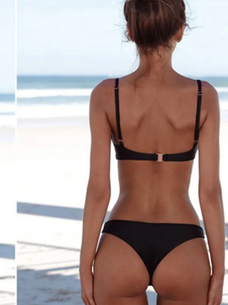 Женский комплект бикини с пуш-ап без подкладки