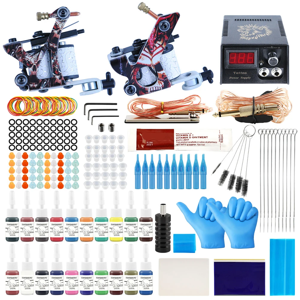 

Tattoo Machine Set Tattoo Kit Permanent Makeup Cartridge Needles Tattoo Body Art Tools For Beginner Starter Tattoo Sets Tools