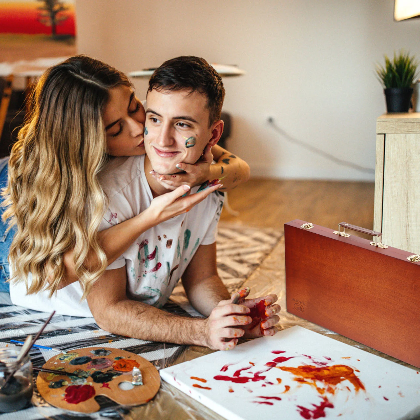 Коробка для рисования акварельная масляная ручка настольные аксессуары