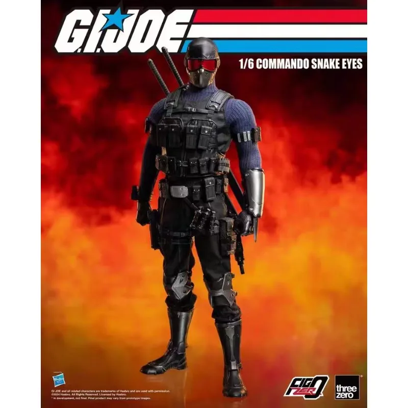 Фото Оригинальная фигурка Hasbro Threezero FigZero G.I. Фигурка Joe Series 1/6 COMMANDO SNAKE EYES, коллекционная модель, украшение №2