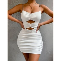 sexy dress womens clothes spaghetti strap hollow out sleeveless slim sheath spring summer mini dress lady casual mujer vestidos