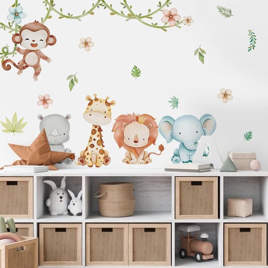 Акварель искусственная кожа из ротанга для детской комнаты детские наклейки