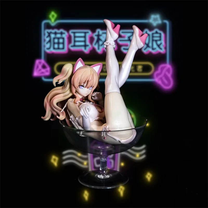 

17CM Japanese Anime Sky Tube BLADE Chiyuru Chiru Lingerie PVC Action Figure Toy Sexy Cat Girl Statue Adult Collectible Model