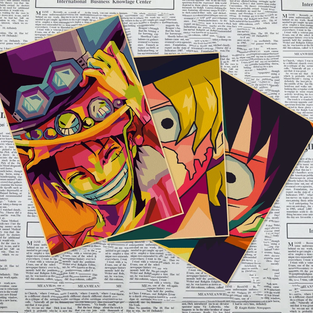 Vinsmoke Sanji постеры и принты с крафт-бумагой для гостиной |