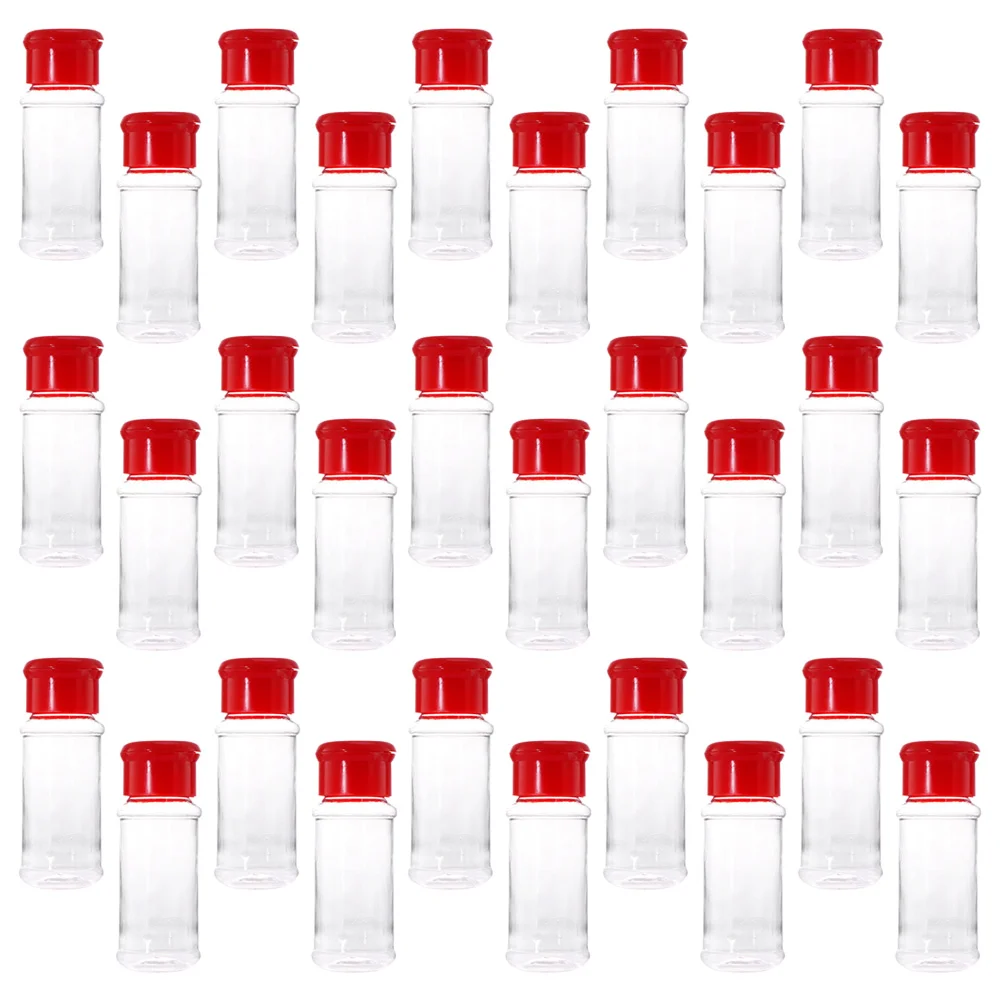 

Shaker Seasoning Bottle Jars Salt Containers Empty Bottles Pepper Lids Container Plastic Condiment Shakers Jar Clear Dispenser