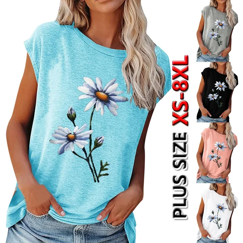 Fashion Clothes Women Casual O-Neck Short Sleeve Tops Florals Printing Pullover Shirts Tunic Tee Shirts Ladies Blouses