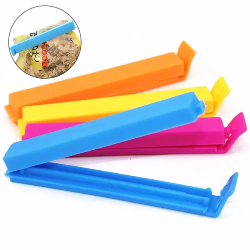 

Korean 5pcs Candy Color Snack Bag Fashionable and Convenient Food Bag Food Sealing Clip Sealing Clip Fresh-keeping Clip