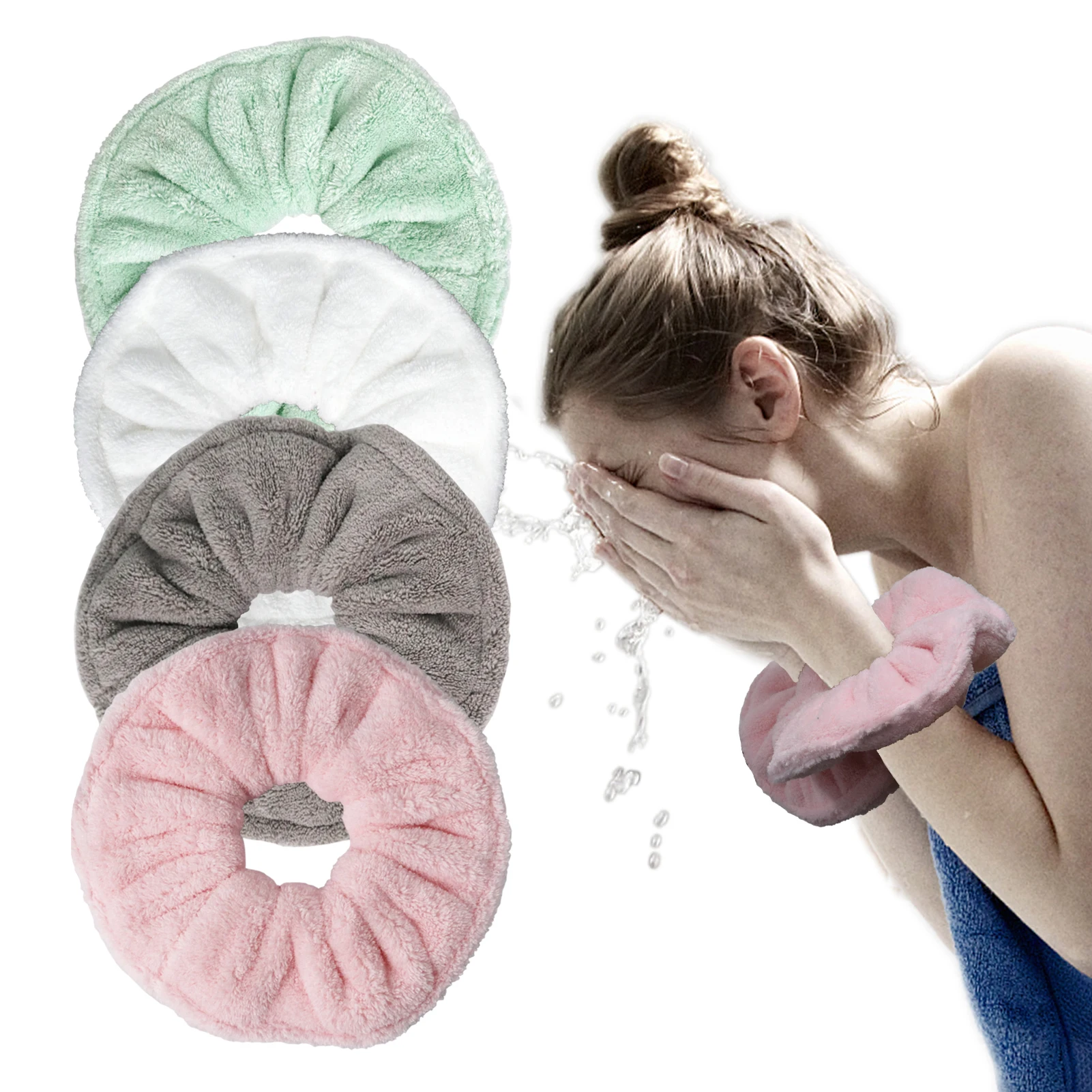 Hair Band Women Solid Accessories Elastic Hairbands For Dry Hair