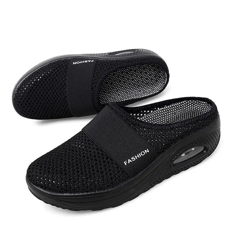 Fashion Summer Sandals Platform Slippers Outdoor Casual Flip Flops Wedge Slippers Women Flats Mesh Shoes Female Slides