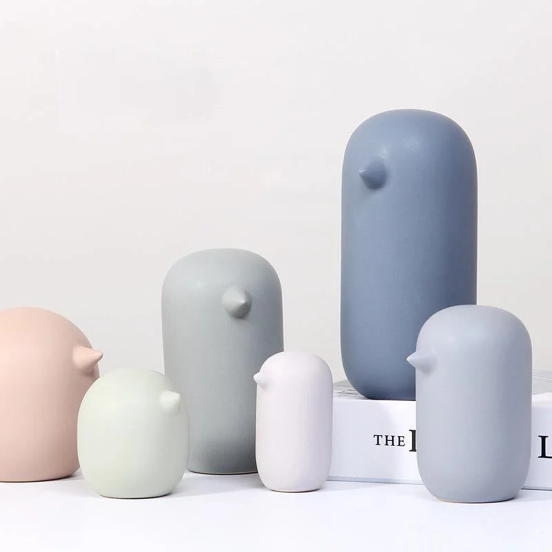 

Nordic Cute Matte Light Color Nice Bird Ornament Fashion Gift Modern Abstract Bird Figurines Home Decoration Accessories Ceramic