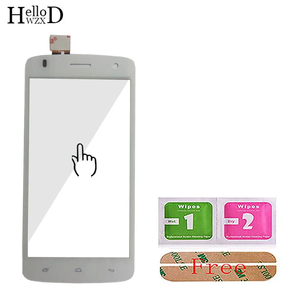 touch screen panel for fly iq4503 iq 4503 touch screen digitizer glass lens sensor screen mobile phone parts tools adhesive free global shipping