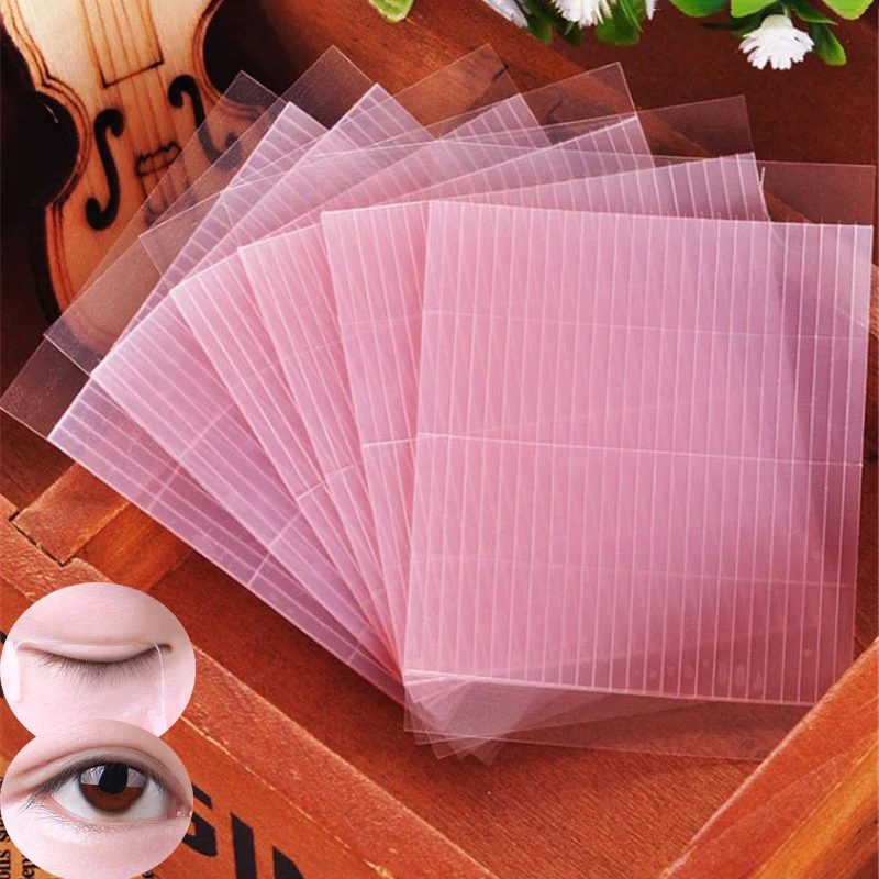 

Sdattor 52 Pair Invisible Double Eyelid Tape Fiber Magic Eyelid Sticker Beauty Tool Double Sided Strip Self Adhesive Natural Str