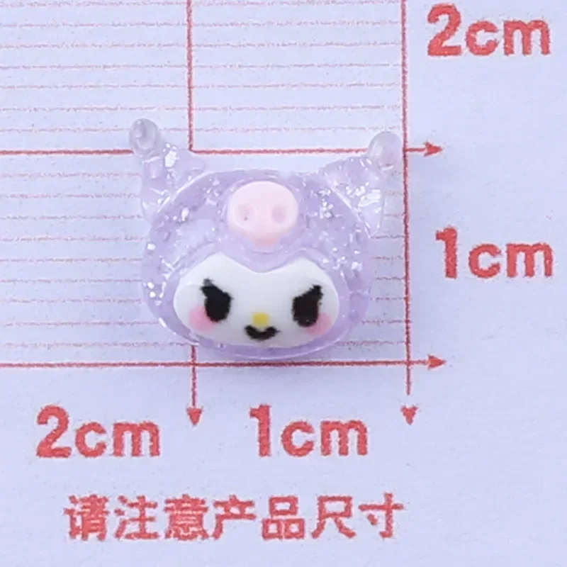 Sanrio Kuromi Cinnamoroll миниатюрный узор с плоской задней частью аппликация орнамент