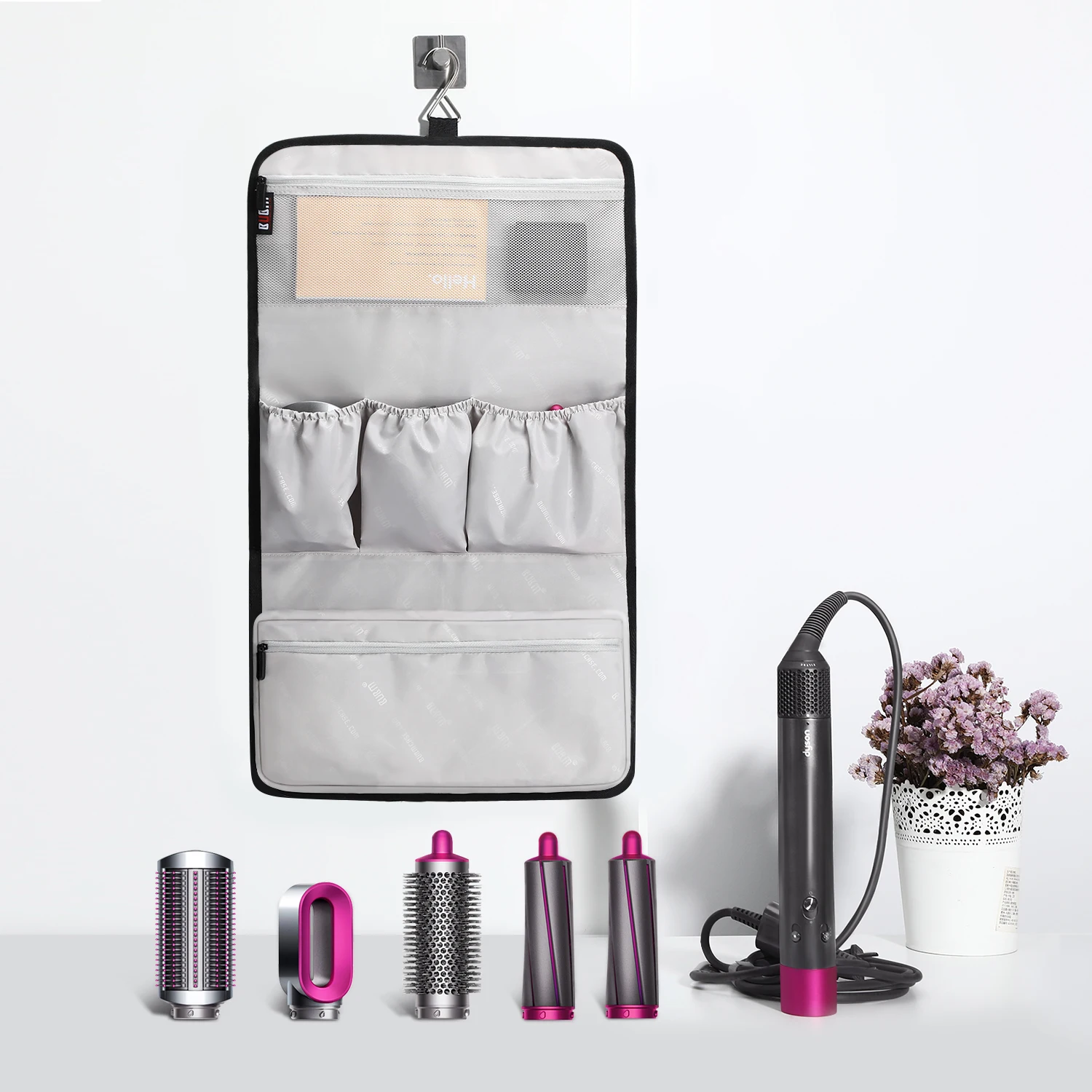 

BUBM Travel Storage Bag Compatible with Dyson Airwrap Styler, Portable Travel Organizer for Airwrap Styler and Attachments