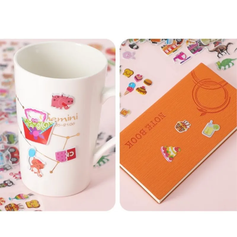 12 шт. Мультяшные наклейки с пузырьками Дора-эмон без повторов милые аниме