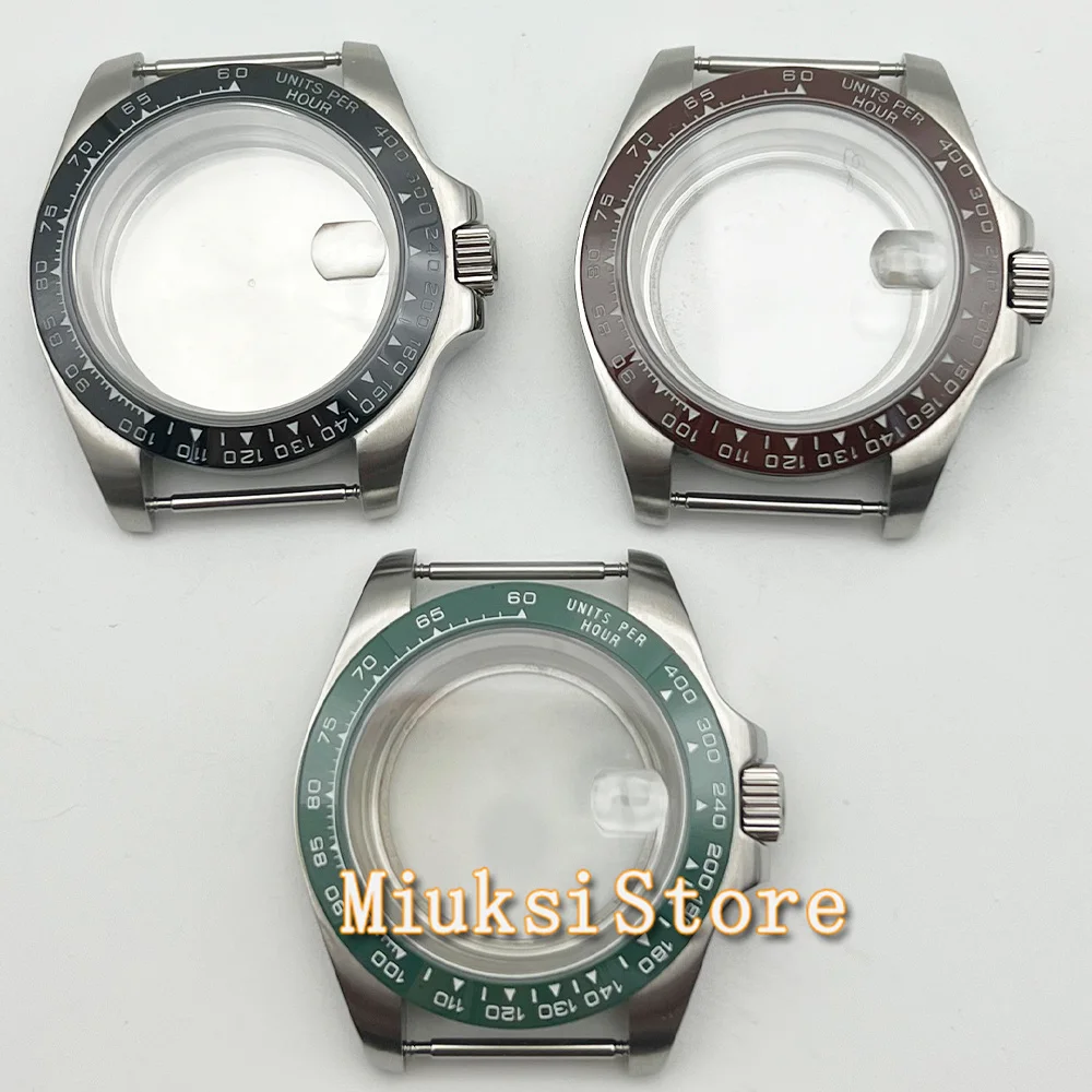 40 мм чехол для часов сапфировое стекло черный кофейный зеленый керамический