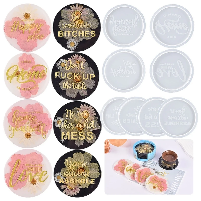 

5 шт., силиконовые формы для подставки под эпоксидную смолу