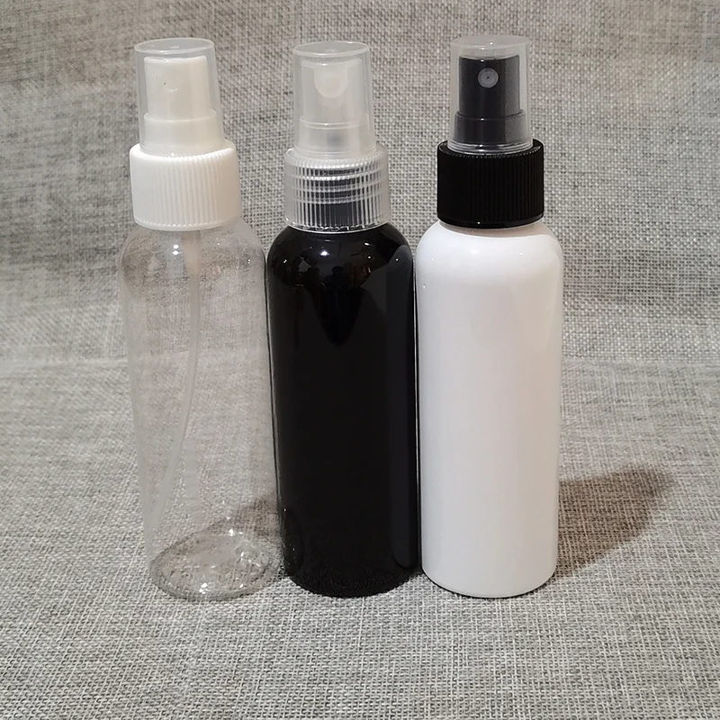 Белая фотоемкость 100 мл с черным распылителем флаконы для духов косметический