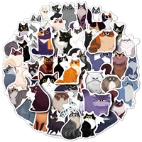 103050pcs illustration cat sticker japanese style net red wall decoration creative room animal cartoon illustration sticker