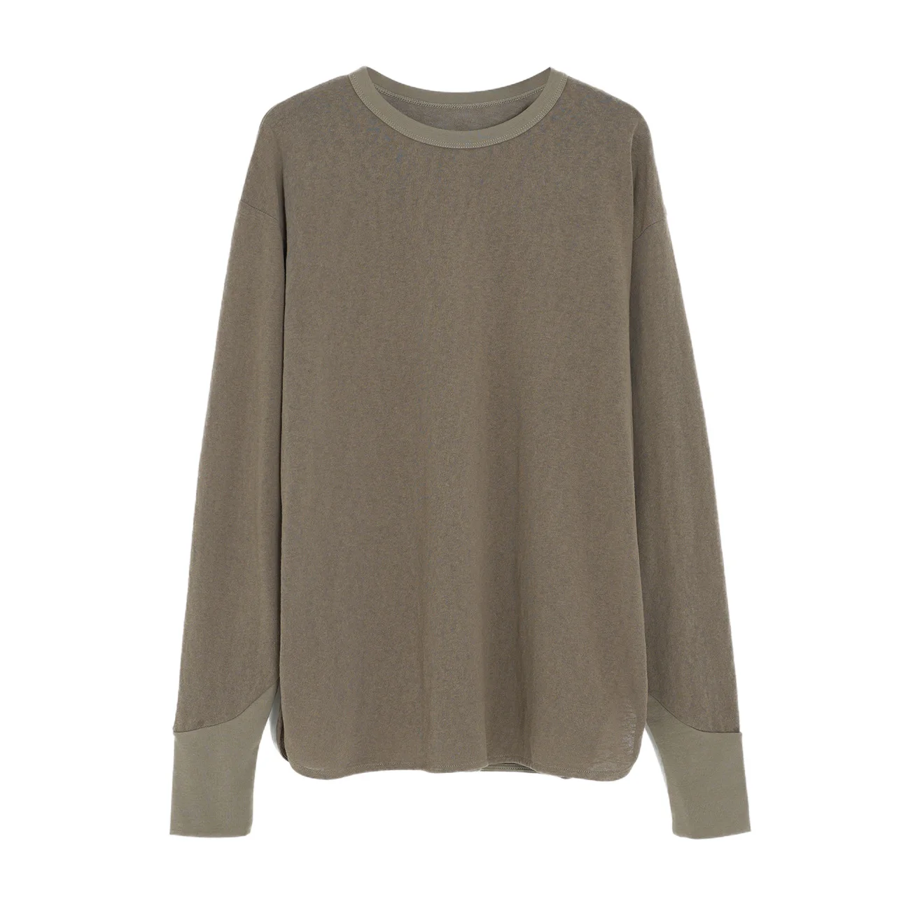 

Футболка женская хлопковая с длинным рукавом и круглым вырезом