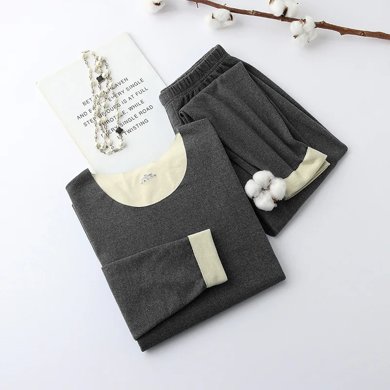 Seamless Men's Thermal Underwear Suit Winter Autumn Thicken Thermo Clothing Set 2Pcs AB Sides Keep Warm Thermal Shirt + Pants