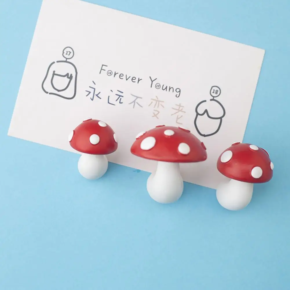 

Привлекательный жесткий восхитительный 3D гриб, украшение для дома, товары для дома, магнит на холодильник, магнит на холодильник, 1 комплект