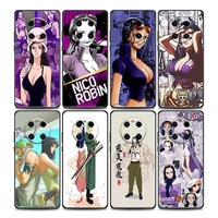 anime nico%c2%b7robin one piece phone case for huawei y6 y7 y9 2019 y6p y8s y9a y7a mate 10 20 40 pro lite rs silicone case bandai