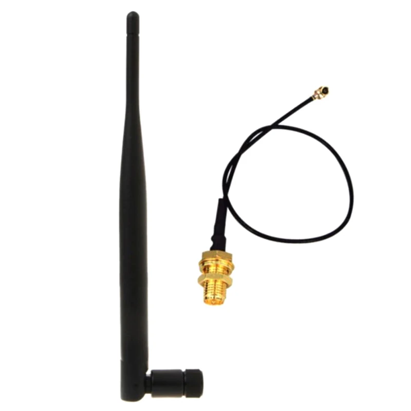 

WiFi Antenna 5dbi 21cm U.FL/IPEX to RPSMA Pigtail Cable 2.4GHz Omni Aerial for Booster AP WLAN Router Modem USB Adapter Extender