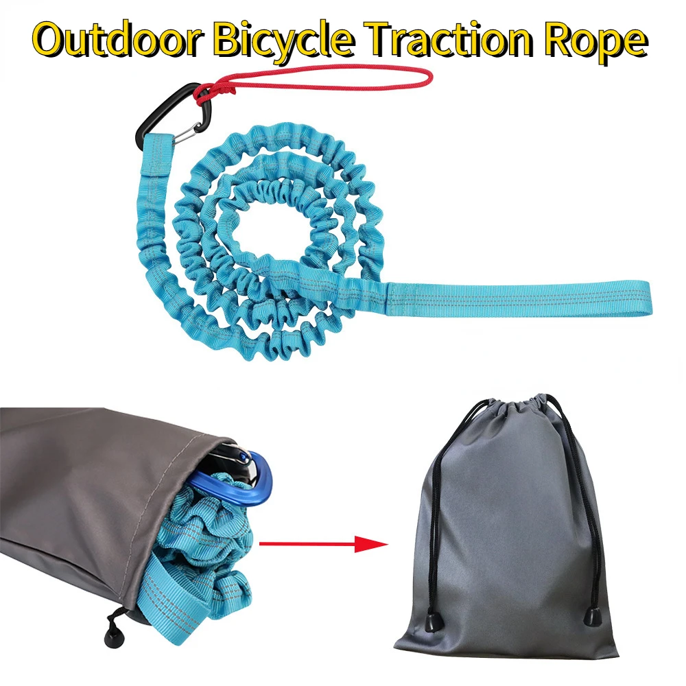 

New Mountain Bike Bicycle Traction Rope Portable Towing Rope Bicycle Accessories Parent-Child Bicycle Pull Rope Outdoor Gadgets