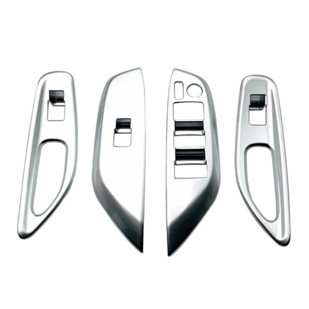 

Матовая серебристая панель для автомобильного стекла, кнопки подъема, крышка переключателя, отделка двери, подлокотника для Mazda 2 2022 2023