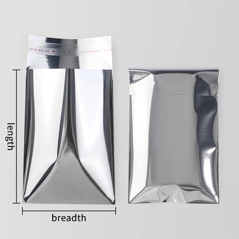 

Самоклеящиеся пакеты из фольги серебристого цвета