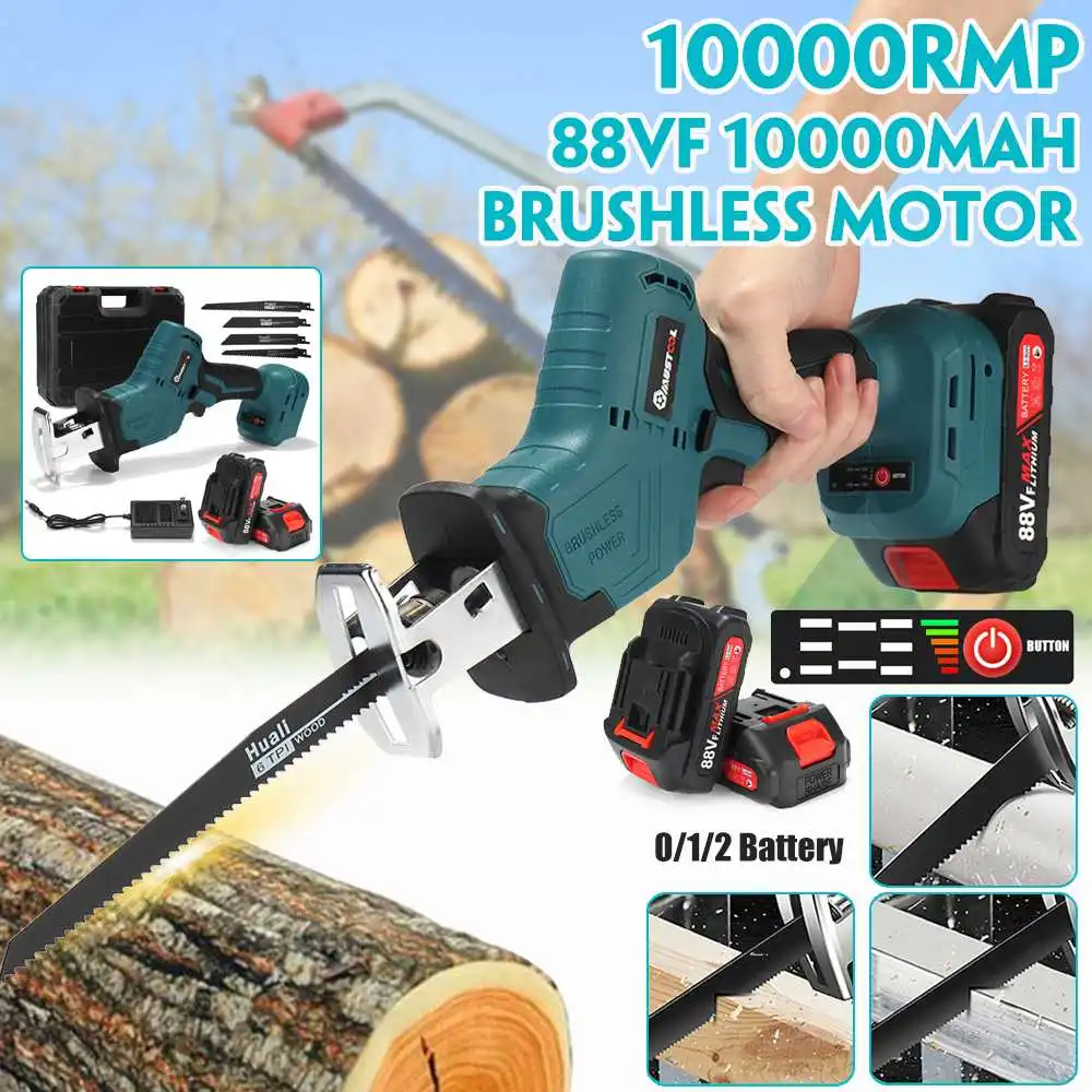 

10000rpm/min Brushless Cordless Electric Reciprocating Saw Metal Wood Cutting Machine Power Tool For Makita 18V Battery