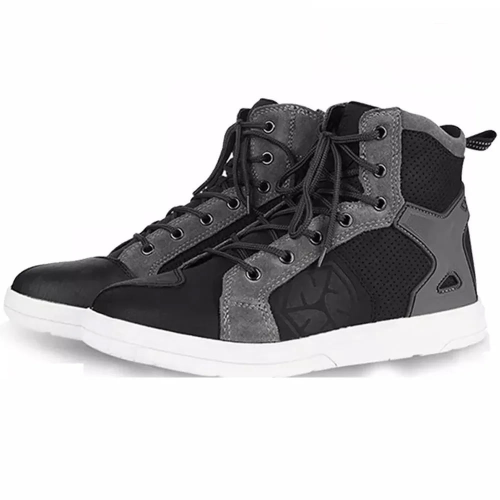 

Motorcycle Boots Men Casual Shoes Microfiber Leather Moto Motocross Riding Boots Summer Breathable Motorbike Shoes