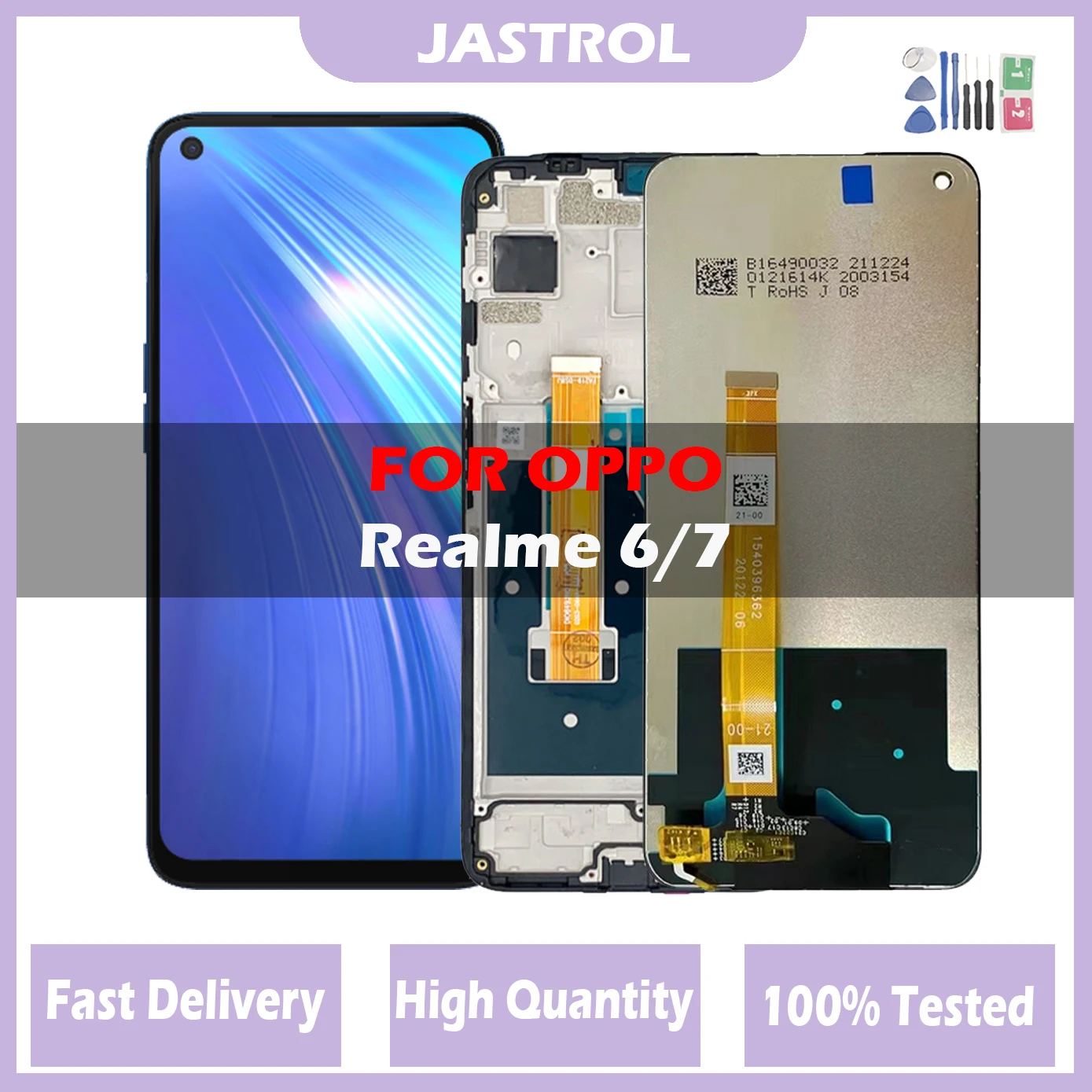 Оригинальный ЖК-дисплей 6,5 дюйма для Oppo Realme 6 RMX2001 realme 7 RMX2155, ЖК-дисплей для замены