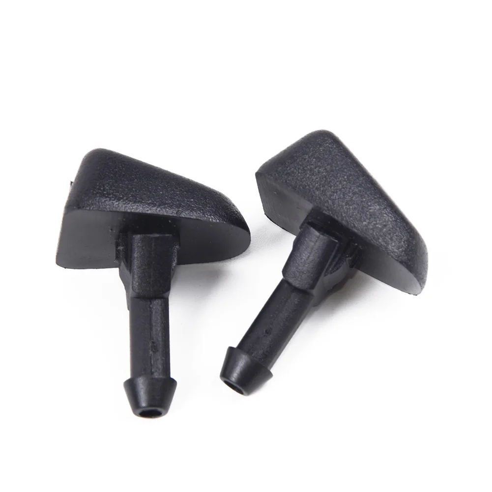 

2pcs Washer Nozzles Black Exterior Windshield Water Spray 30655605 Parts