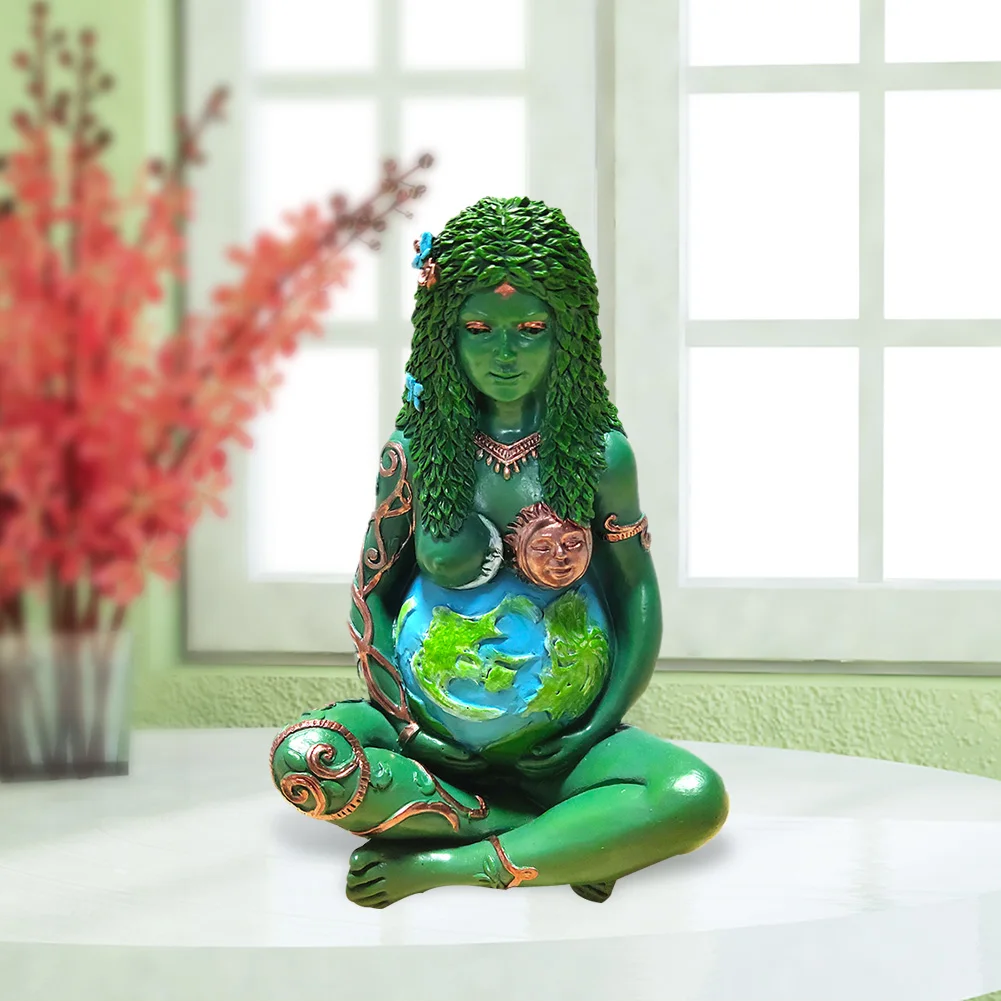 

ERMAKOVA Resin Millennial Gaia Statue Mother Earth Goddess Figurine Mother's Day Gift & Home Garden Decoration Figurine