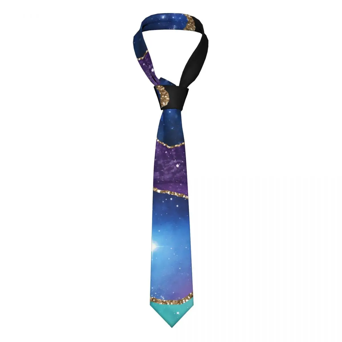 

Faux Marble Print Tie Sparkly Shining Accessories For Man Neck Ties Fashion Blouse Polyester Silk Formal Cravat