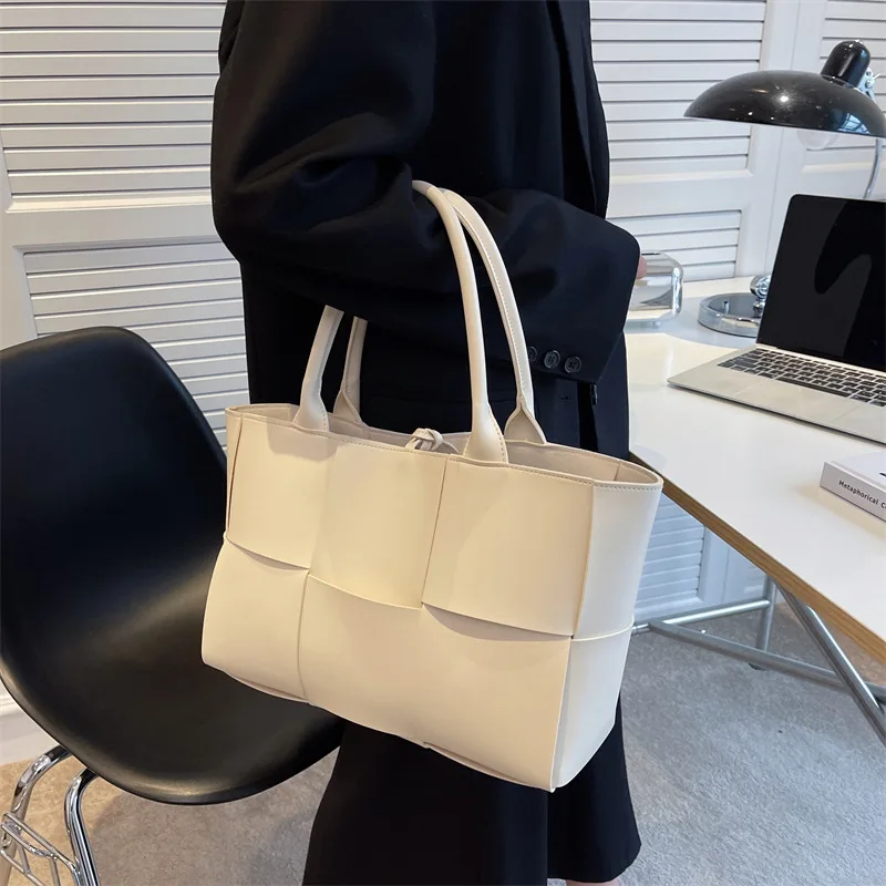 Luxury Designer Handbag For Women 2022 Woven Leather Handbags Tote Large Capacity 2pcs Composite Bag Female Clutch Purse bolso