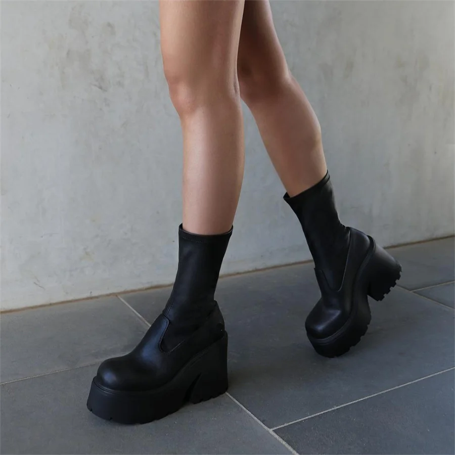 Женские ботильоны на платформе новинка зимы 2022 роскошная брендовая модная