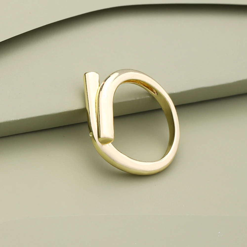 

Fashion Minimalism Gold Sliver Color Round Splicing Rings Irregular Geometric Ring for Women Couple Simple Jewelry Gifts