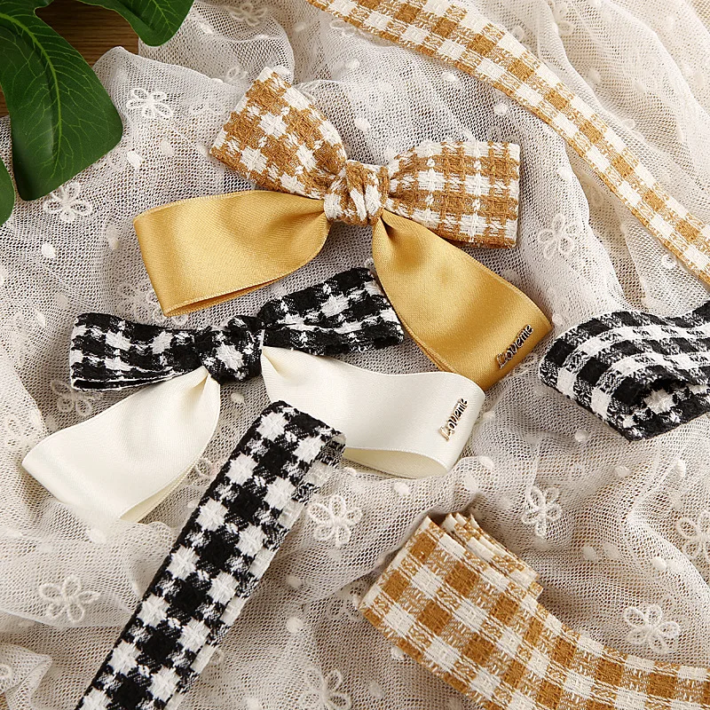 

Kewgarden 25mm 38mm 1" 1.5" Plaid Ribbons DIY Hair Bow tie Accessories Make Sewing Materials Handmade Tape Crafts 10 Yards