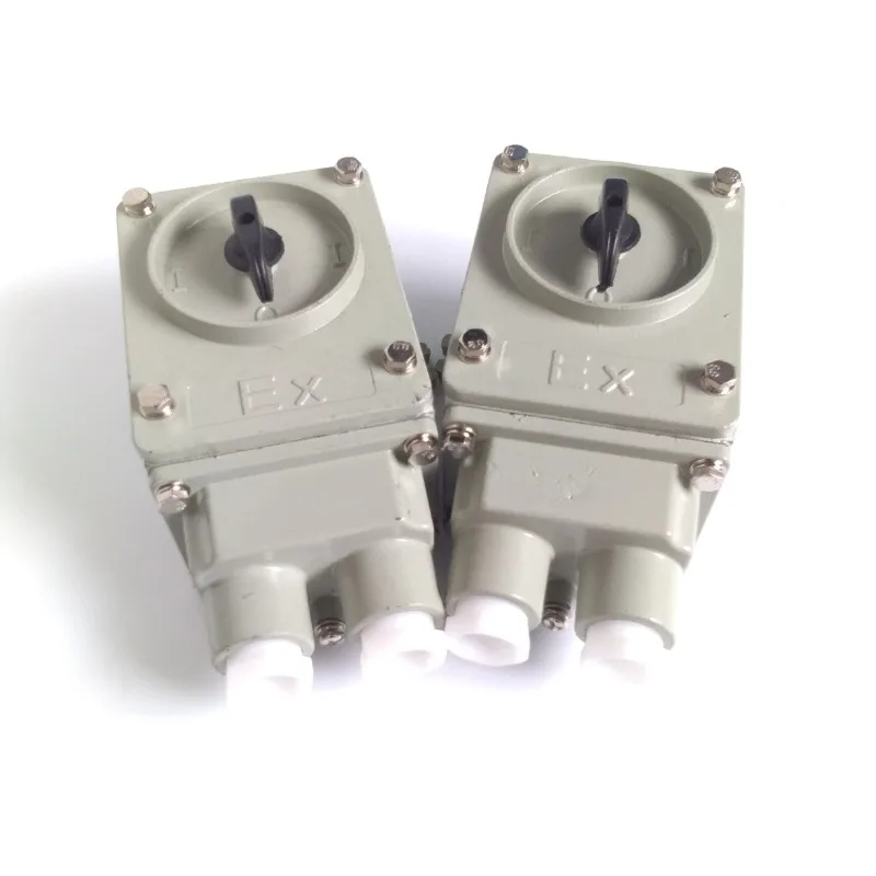 

Взрывозащищенный переключатель передачи 60 А/3-фазный управляемый двигателем пусковой переключатель 380 в корпус из алюминиевого сплава BHZ51