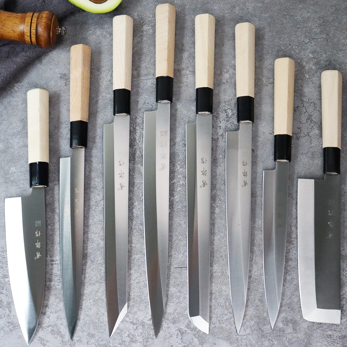 

Japanese Sashimi Fish Filleting Knife Professional Salmon Sushi Tainless Steel Slicing нож Cuchillos De Cocina Couteau Cuchillo