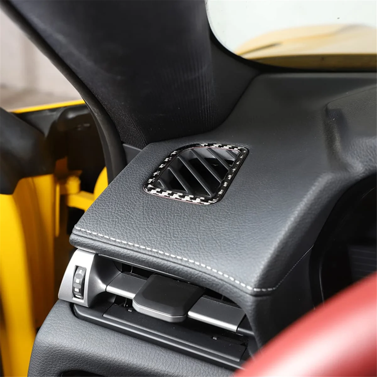 Для Toyota Supra GR A90 2019-2023 мягкое углеродное волокно центральное управление приборная