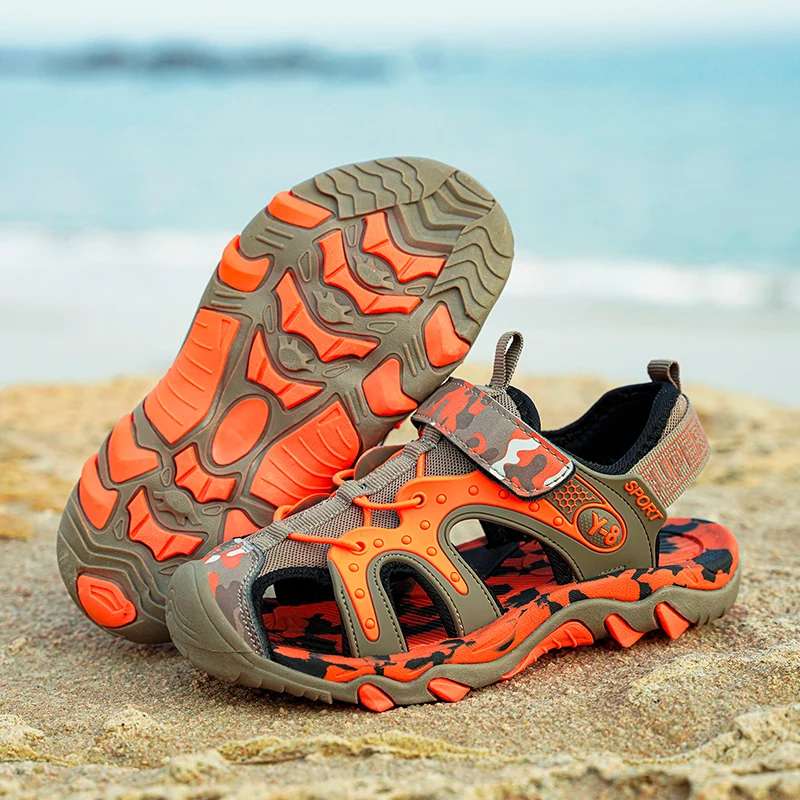 2023 New Children Summer Sandals Kids Beach Footwear Kids Shoes Closed Toe Sandals For Boys And Girls sandals