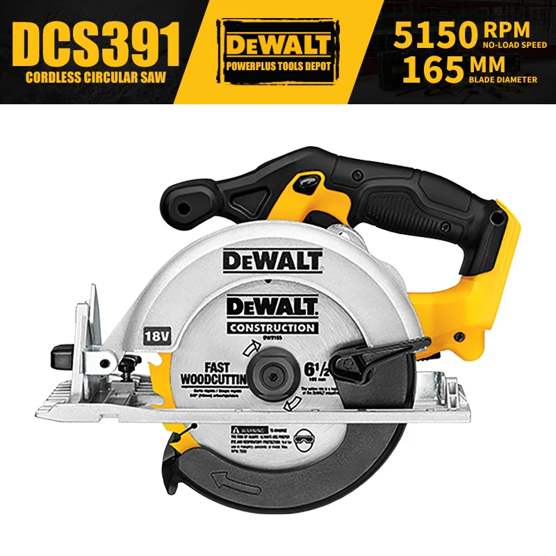

Беспроводная циркулярная пила DEWALT DCS391, 165 мм, 6-5150 дюйма, об/мин, 18 в, электроинструменты для столярных работ и деревообработки