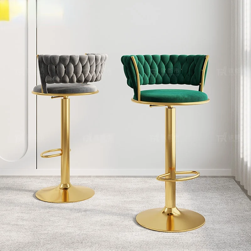 

Luxury Swivel Bar Stool Adjustable Modern Vanity Nordic Bar Chair Lift Designer Restaurant Sgabelli Da Bar Household Products
