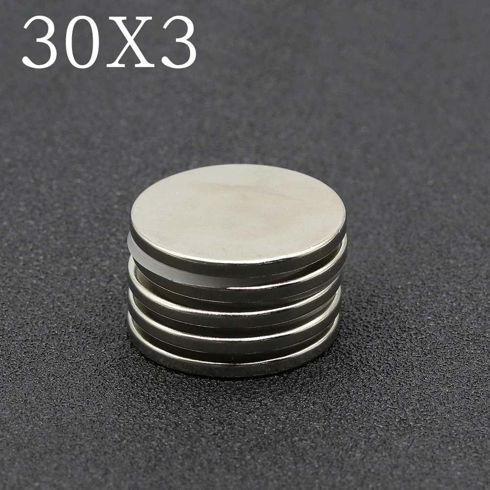 

2/5/10/20 Pcs 30x3 Neodymium Magnet 30mm x 3mm N35 NdFeB Round Super Powerful Strong Permanent Magnetic imanes Disc 30*3