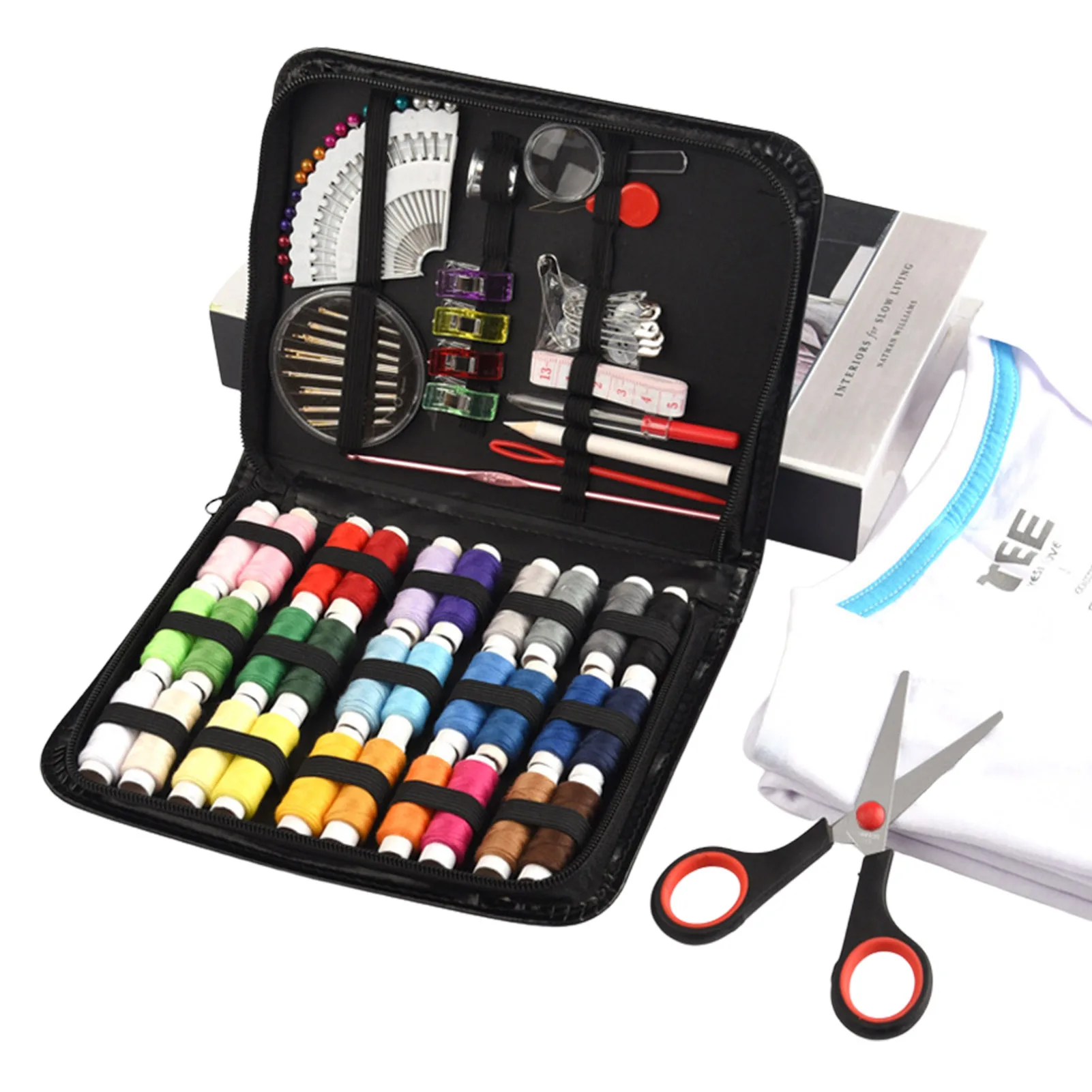 

Наборы для шитья для взрослых и начинающих, набор для шитья для взрослых и детей, портативные базовые аксессуары «сделай сам» для начинающи...